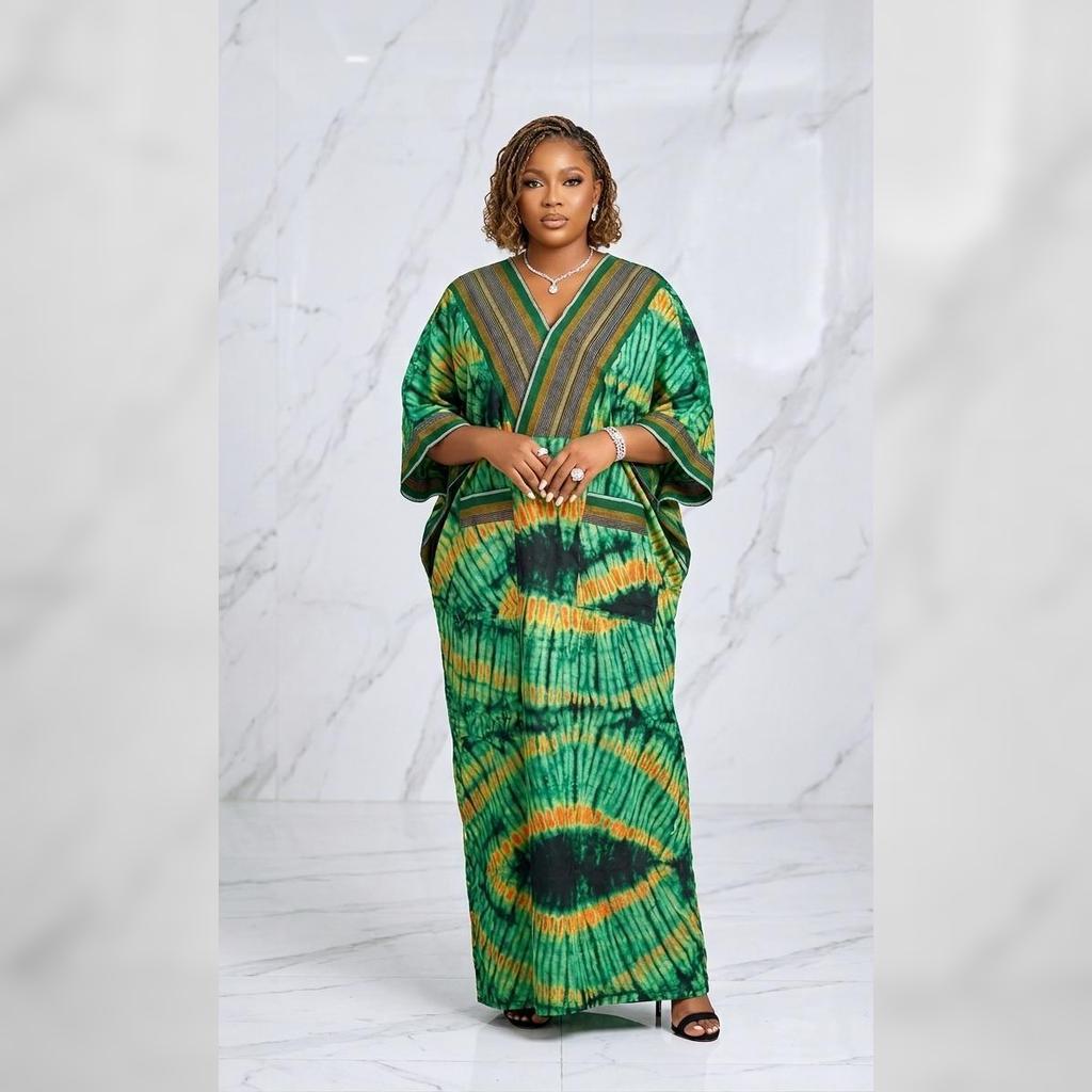 Emerald Aura Luxe Kaftan